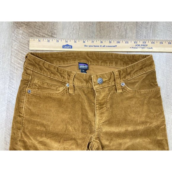 Patagonia Fitted Corduroy Low Rise Skinny Pants Womens 27x29.5 Brown Organic EUC - Picture 8 of 8